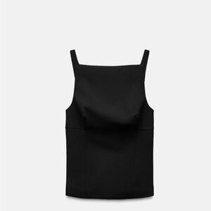 Zara Black Square Neck Tank